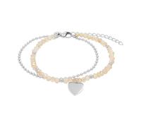 Tom Tailor Armband für Damen, Edelstahl, mit Glas, 16+4 cm, silber, Herz, Geschenkidee, Armschmuck, Damenschmuck, 2100641
