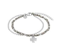 Tom Tailor Armband für Damen, Edelstahl, mit Glas, 16+4 cm, silber, Kleeblatt, Geschenkidee, Armschmuck, Damenschmuck, 2100640