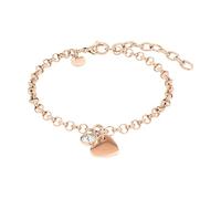 Tom Tailor Armband mit Anhänger für Damen, Edelstahl, mit Karneol, 16+4 cm, rosefarben, Herz, Geschenkidee, Armschmuck, Damenschmuck, 2100672