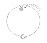 Tom Tailor Armband mit Anhänger für Mädchen, Sterling Silber 925, mit Zirkonia, 14+2 cm, Hufeisen, silber, Geschenkidee, Armschmuck, Kinderschmuck, 2100593