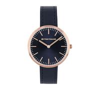 Tom Tailor Armbanduhr mit Kunstlederband für Damen, Gold, wasserdichte 5 bar, Geschenkidee, kommt in Uhren Geschenkbox, 2100528