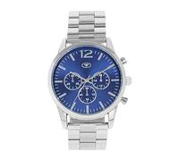 Tom Tailor Armbanduhr mit Metallband für Herren, Chronograph, Silber, wasserdichte 3 bar, Geschenkidee, kommt in Uhren Geschenkbox, 2100531
