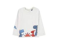 TOM TAILOR Baby Langarmshirt mit Dino - Print, weiß Gr.74