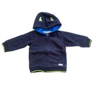 TOM TAILOR Baby Sweatjacke mit Artwork, weiß, unifarben mit Print, 80