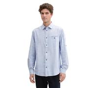 Tom Tailor STRUCTURED SLUBYARN L White Blue fil a fil dobby 31317 (876534) Mehrfarbig L