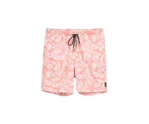 Tom Tailor - Badeshorts mit Print coral white leaf design - Gr. - L