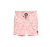 Tom Tailor - Badeshorts mit Print coral white leaf design - Gr. - XL