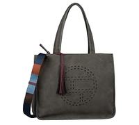 TOM TAILOR bags Ronda Damen Shopper Umhängetasche Reißverschluss Groß Grau