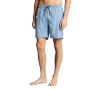 Badeshorts TOM TAILOR, Gr. XXL, N-Gr, mountain spring blau, Web, Polyester, Badehosen Badeshorts, unifarben, mit Gummizug und Kordel (40864201-XXL) mountain spring blau