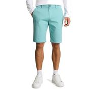 Webshorts TOM TAILOR, Herren, Gr. 38, N-Gr, river teal, Web, Obermaterial: 98% Baumwolle, 2% Elasthan, unifarben, regular fit kniefrei, Hosen, mit Stretch (73102345-38) river teal