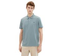 Tom Tailor Herren Basic Piqué-Poloshirt 27475 – Grau-Mint – L