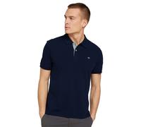 Tom Tailor Poloshirt Basic Contrast Herren 100% Baumwolle Regular Fit Blau XXL Knopfleiste & Logo