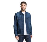 Jeansjacke TOM TAILOR, Herren, Gr. S, schwarz stone bright blau denim, Denim/Jeans, Obermaterial: 100% Baumwolle, unifarben, regular fit normal, Manschette, Jacken Jeansjacke, mit Taschen (92625849-S)