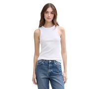 Denim Tom Tailor - Racerback Ripp Top white - Gr. - L