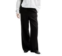 TOM TAILOR DENIM - Wide Leg Paperpag Hose deep black L