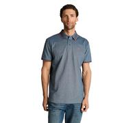 Tom Tailor - Piqué Poloshirt mit Logo-Print blue two tone pique - Gr. - XXL