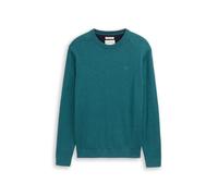Tom Tailor - Basic Strickpullover aus Baumwolle classic petrol melangee - Gr. - XXXL