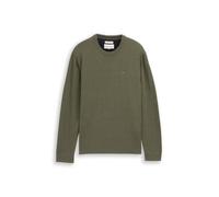 Tom Tailor Rundhalspullover 39401 Damen Tea Leaf Melange 100% Baumwolle Rundhals Regular-Fit XL