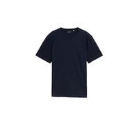 Tom Tailor T-Shirt Regular Fit aus reiner Baumwolle mit gummiertem Logo-Print Marine Größe XXXL
