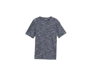 Tom Tailor - Basic T-Shirt in Melange-Optik navy white inject - Gr. - L