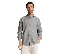 Tom Tailor - Regular Fit Hemd mit Leinenanteil faded leaf green chambray - Gr. - XXL