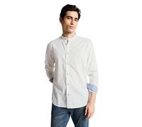 TOM TAILOR Leinehemd weiss | M