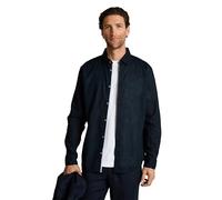 Langarmhemd TOM TAILOR, Herren, Gr. XL, N-Gr, sky captain blau, Web, Obermaterial: 55% Leinen, 45% Baumwolle, normal hüftbedeckend, Rundhals, Hemden, mit Leinen (78660757-XL) sky captain blau