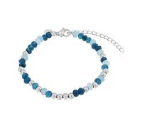 Tom Tailor Bead Armband für Damen, Edelstahl, mit Glasperle, 16+4 cm, silber, Geschenkidee, Armschmuck, Damenschmuck, 2100629