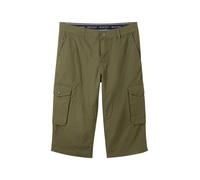 Tom Tailor - Bermudashorts mit Print olive geometric structure - Gr. - 30
