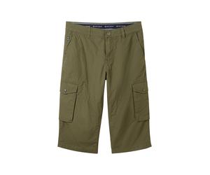 Tom Tailor - Bermudashorts mit Print olive geometric structure - Gr. - 38