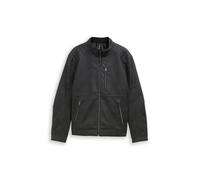 Tom Tailor - Bikerjacke aus Velourslederimitat schwarz - Gr. - M