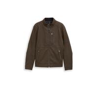 Tom Tailor - Bikerjacke in Wildleder-Optik faux velour leather dark brown - Gr. - M