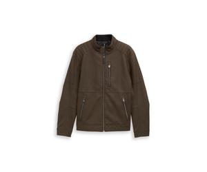 Tom Tailor - Bikerjacke in Wildleder-Optik faux velour leather dark brown - Gr. - XXXL