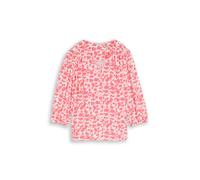 Tom Tailor - Bluse aus Viskose coral pink ginkgo minimal - Gr. - 46