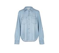 TOM TAILOR Damen Jeansbluse mit Brusttaschen, 10113 - Clean Mid Stone Blue Denim, 36