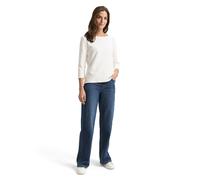 Tom Tailor - Langarmshirt mit Ottoman-Struktur whisper white - Gr. - L