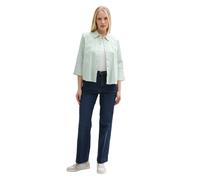 Tom Tailor - Loose Fit Bluse mit Streifenmuster mid green white stripe - Gr. - 42