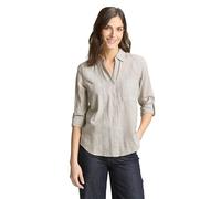 Tom Tailor Regular Fit Hemdbluse aus reiner Baumwolle in Taupe, Größe 38
