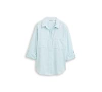 Tom Tailor Hemdbluse – Regular Fit aus reiner Baumwolle – Mint, Größe 36