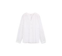 Tom Tailor Regular Fit Langarmbluse aus reiner Baumwolle in Weiss, Größe 36