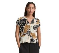 Tom Tailor 1045238 Kurzarm-bluse 38 Neutral Cut Leaves Design
