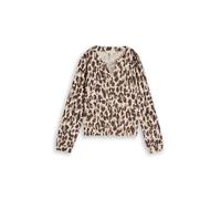 Tom Tailor - Blusenshirt mit Muster brown beige leo print - Gr. - M