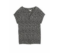 Tom Tailor - Bluse mit Muster abstract black grid design - Gr. - 40