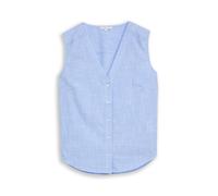 Tom Tailor - Blusentop aus Baumwolle dreamy blue - Gr. - 36