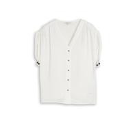 Tom Tailor - Blusentop mit V-Ausschnitt Whisper White - Gr. - 44