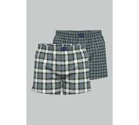 TOM TAILOR BODYWEAR - TOM TAILOR Herren Boxershort kariert 2er Pack grün-dunkel-karo - Gr. - L