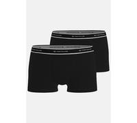 Tom Tailor Underwear Herren Retroshorts Hip Pants, 2er Pack, Einfarbig, Gr. Small (Herstellergröße: S/4), Schwarz (Black 9000)