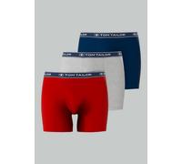 TOM TAILOR BODYWEAR - TOM TAILOR Herren Long-Pants uni 3er Pack rot-mittel-uni - Gr. - XL