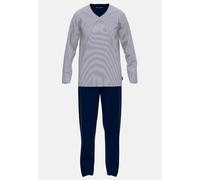 TOM TAILOR BODYWEAR - TOM TAILOR Herren Pyjama quergestreift 1er Pack blau-dunkel-ringel - Gr. - 54