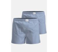 TOM TAILOR Herren Web-Boxershorts, 2er Pack - Pure Cotton, Westside C, kariert Blau S